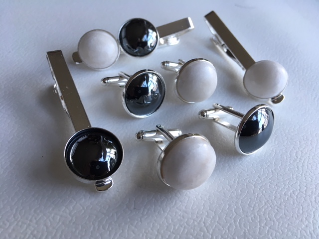 Urim & Thummim cufflinks and tie clips deluxe set